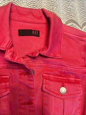 Kut from the Kloth Brushed Pink Denim Jacket